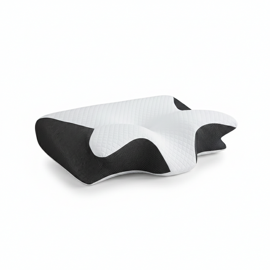 Cuscino Cervicale 2 in 1 Grigio: Memory foam, sollievo totale.