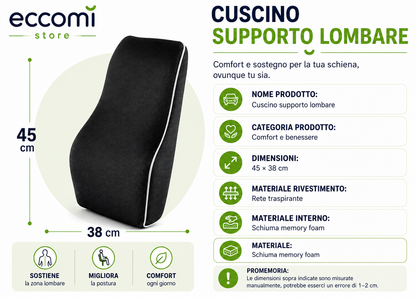 Cuscino supporto lombare